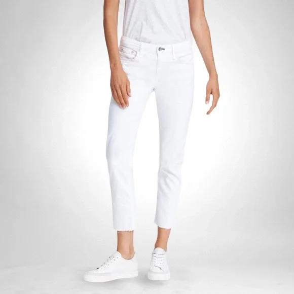 NWT RAG & BONE Blanc Frayed Capri Jeans - Picture 4 of 15